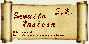 Samuilo Masleša vizit kartica